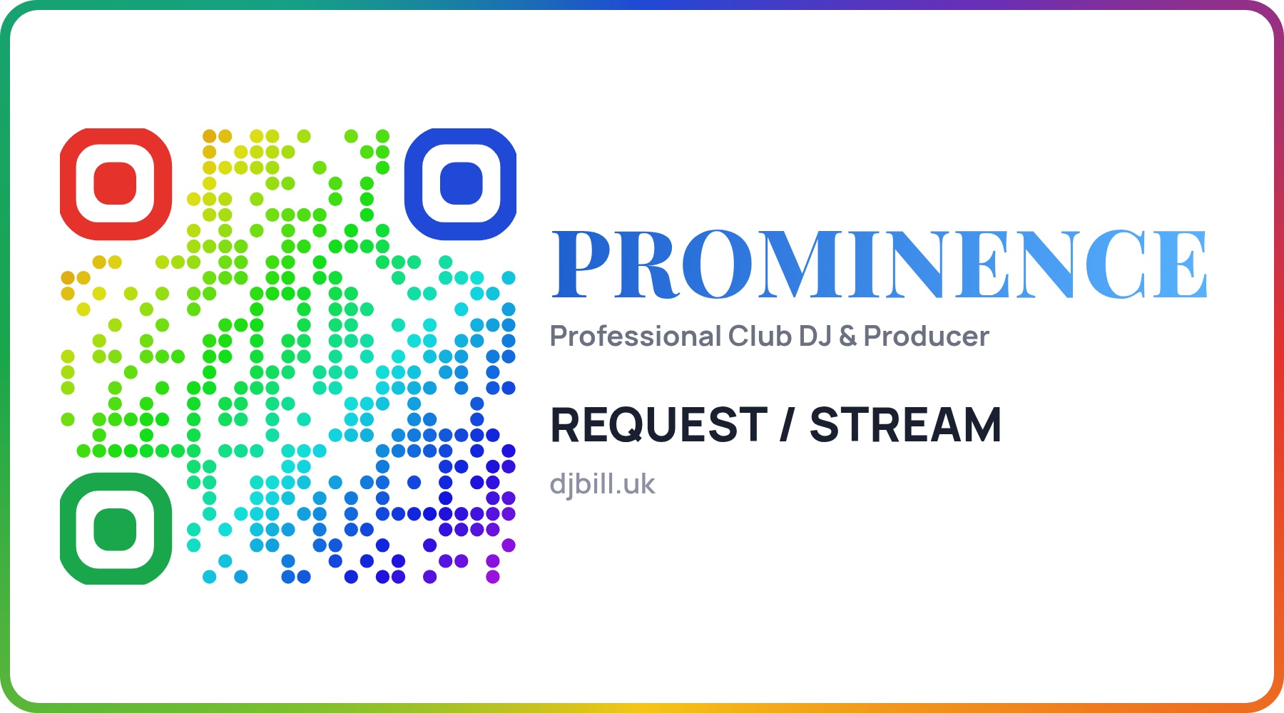 prominence sticker en QR code