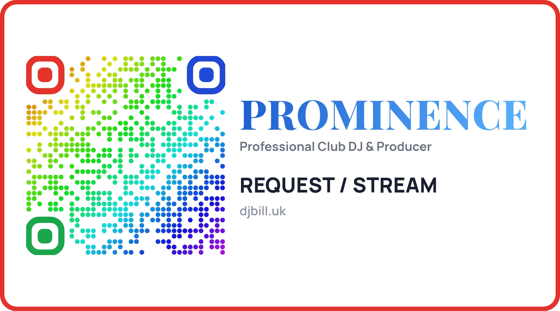prominence sticker sms QR code